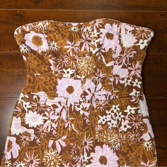 Anthropologie Brown and White Floral Jumpsuit - Picture 6 of 13